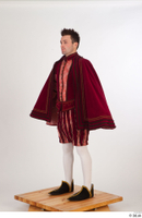  Photos Man in Historical Gothic Suit 1 Ghotic Suit Medieval Clothing Red and White a poses cloak whole body 0002.jpg